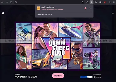 Фейкове демо GTA 6 виявилося шкідливим ПЗ