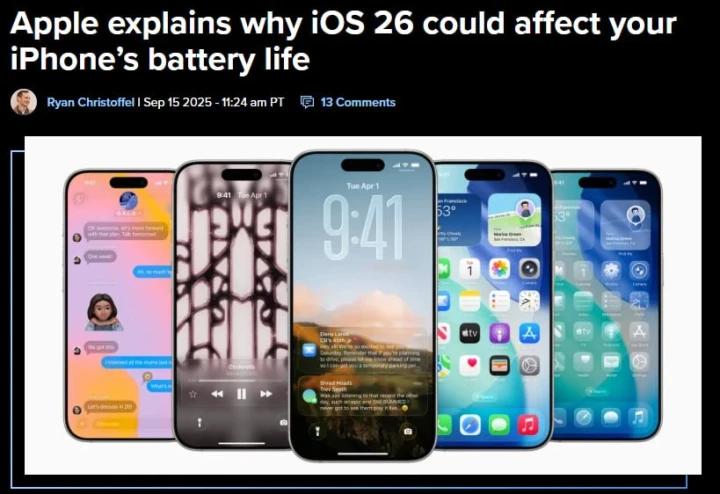 Нова iOS 26 може «вбити» батарею: офіційне попередження від Apple