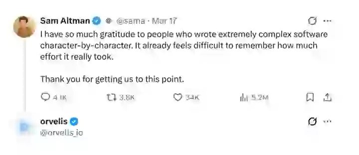 Sam Altman дякує програмістам — інтернет відповідає хвилею мемів