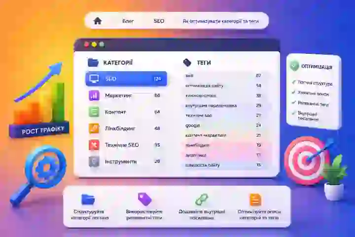 Як оптимізувати категорії та теги на сайті