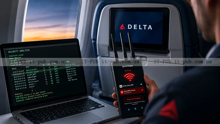 Delta розслідує фейкову Wi‑Fi мережу на рейсі