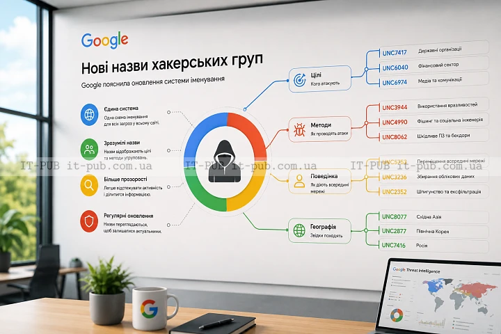 Google пояснила нові назви хакерських груп