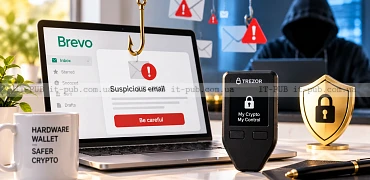 Trezor попередив про фішингову атаку через Brevo