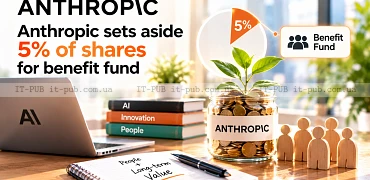Anthropic передасть 5% акцій у public benefit fund