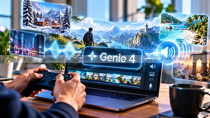 Google показала Genie 4 з аудіо та керуванням сценами
